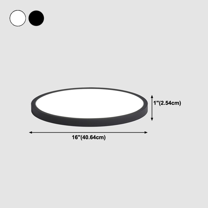 Lámpara de techo LED de forma redonda, acrílico moderno, 1 luz, montaje empotrado para pasillo de balcón