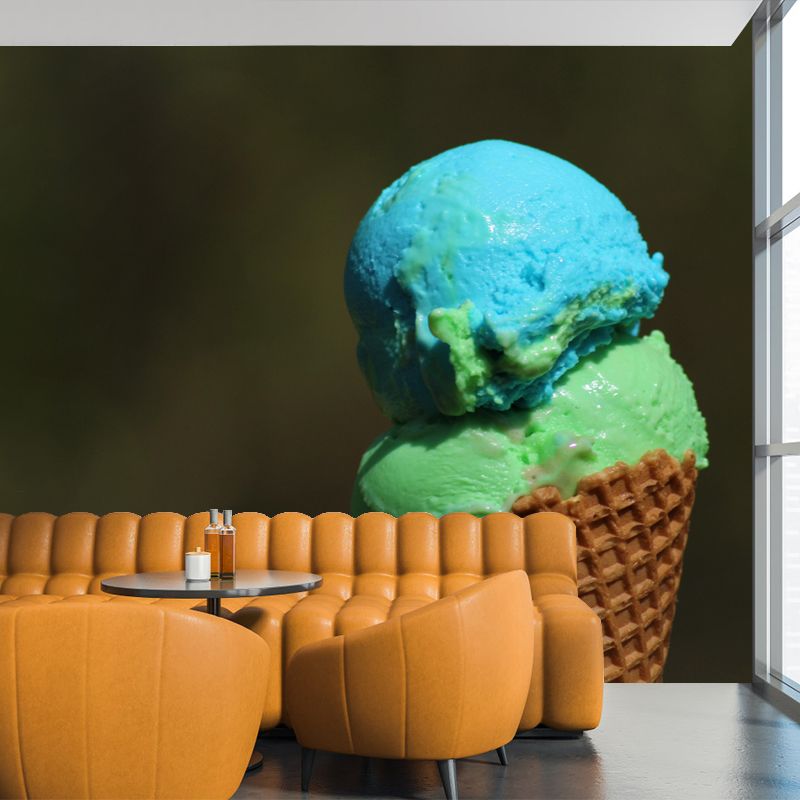Customized Ice Cream Painting Mural Wallpaper Mildew Resistant Commerce Shop
