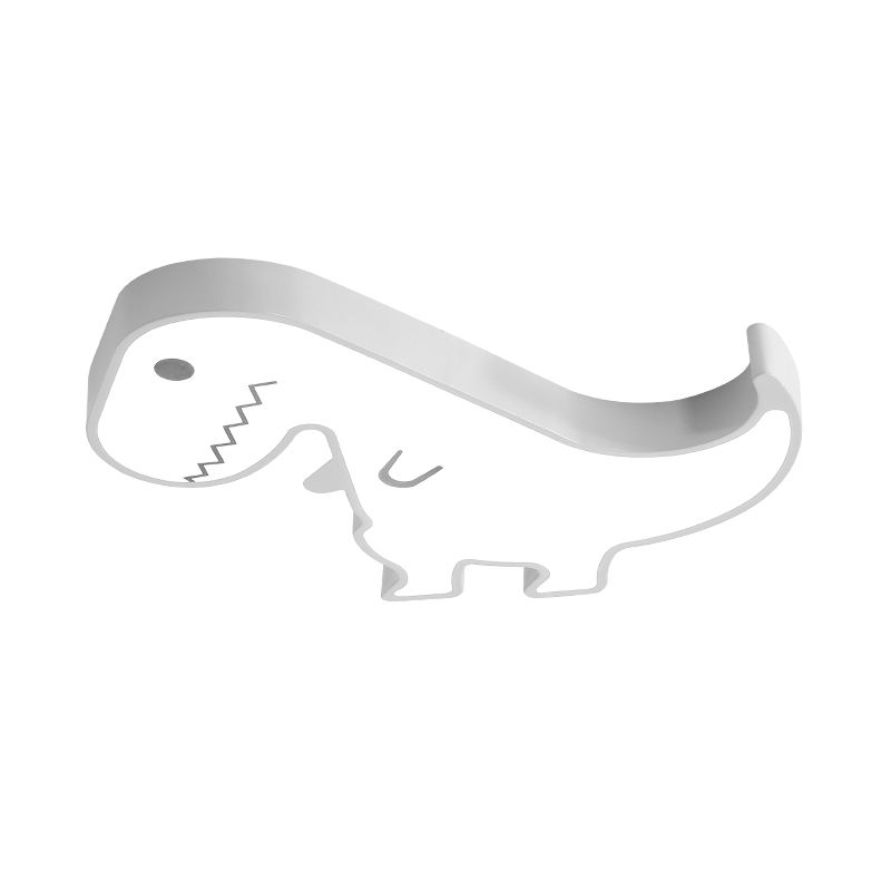 LED-slaapkamer inbouwlamp met dinosaurus acryl kap cartoonstijl geel/wit plafondverlichting, warm/wit licht