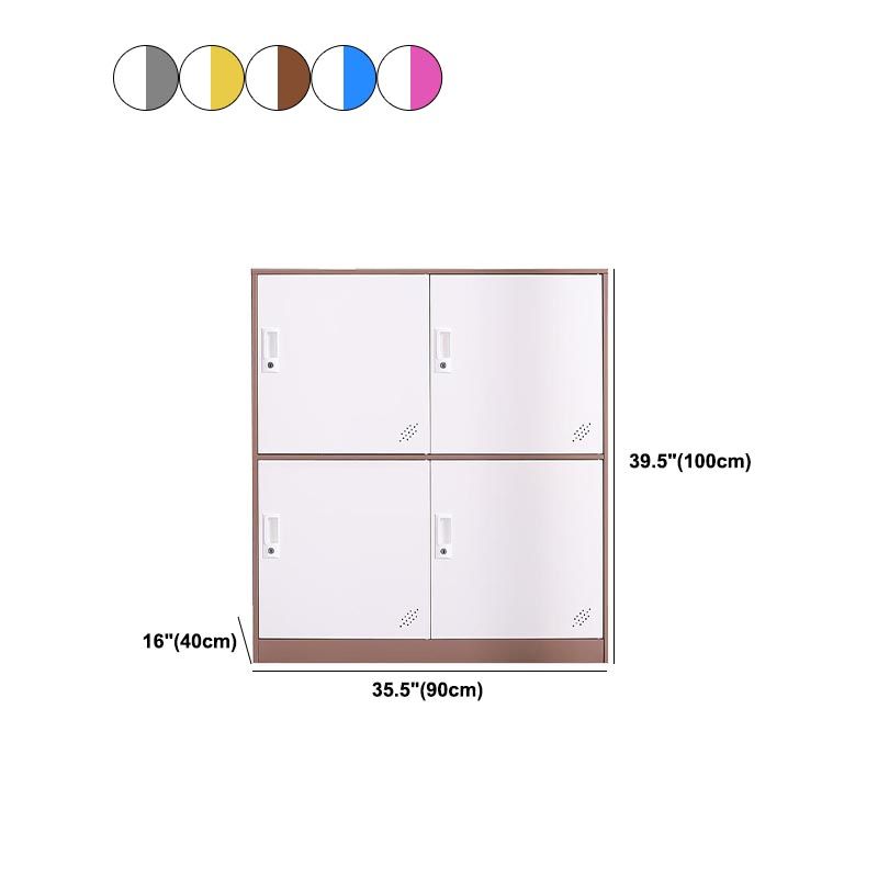 Non-Hanging Armoire Contemporary Metal Storage Cabinet for Home