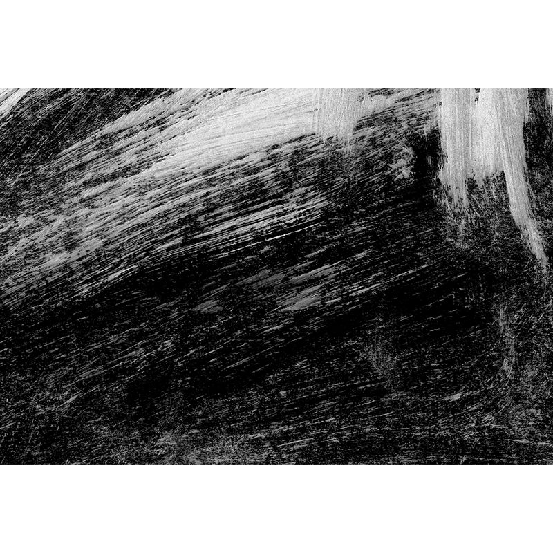 Black Brush Stroke Graphic Mural Wallpaper Contemporary Non-Woven Wall Covering, Custom Printed