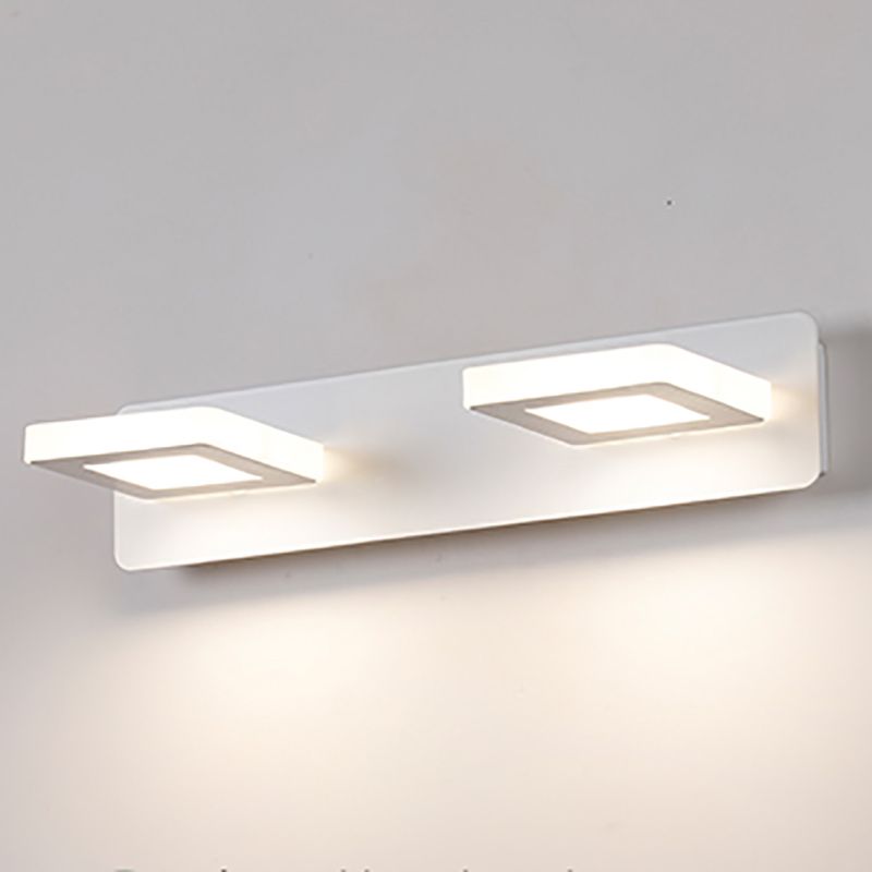 Postmodern Metal Vanity Light Strip White Multi Lights Mperror Light per il bagno