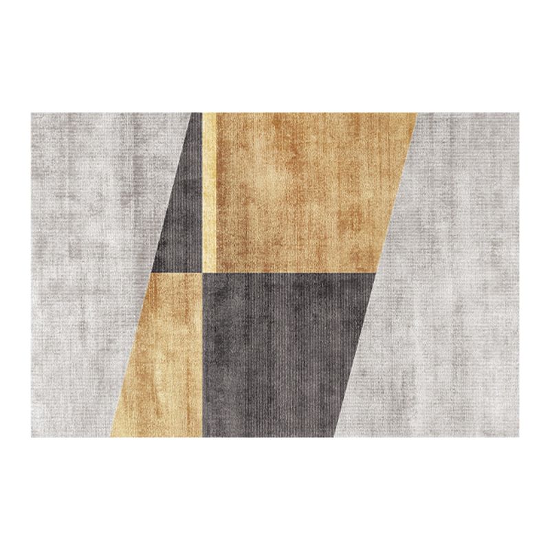 Abstract Living Room Rug Industrial Style Carpet Polyester Washable Area Rug