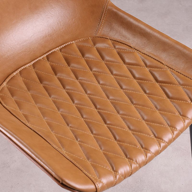 Industrial Style Dining Chairs Armless Dining Chair with Metal Legs for Kitchen