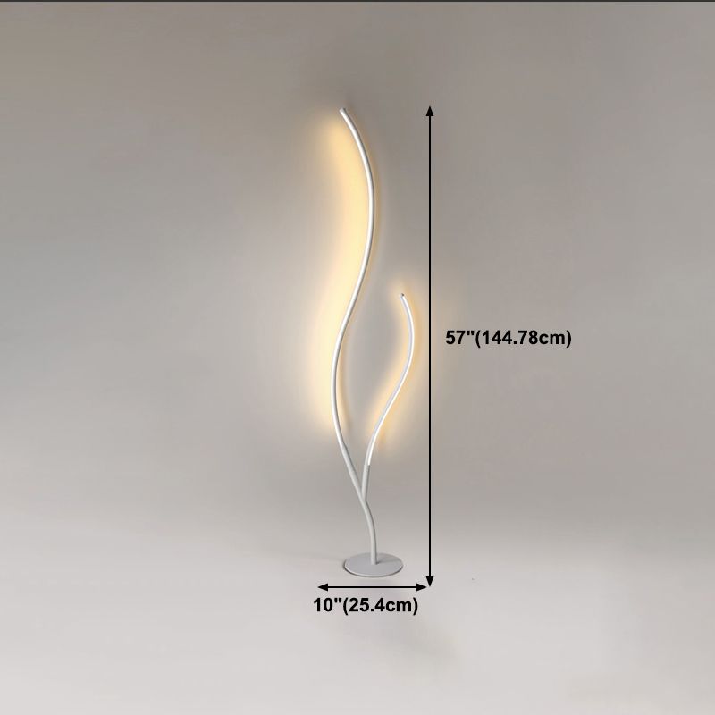 Lineaire vorm metalen vloerlicht moderne stijl multi -lichten vloerlichtarmaturen