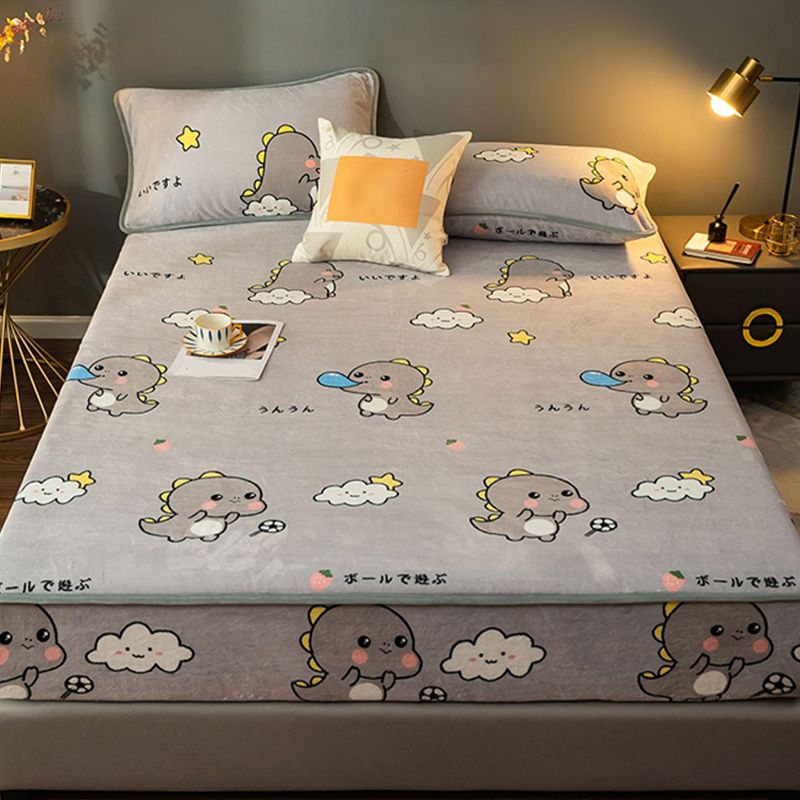 Cotton Flannel Bed Sheet Set Printed Bed Sheet Set with Wrinkle Resistant