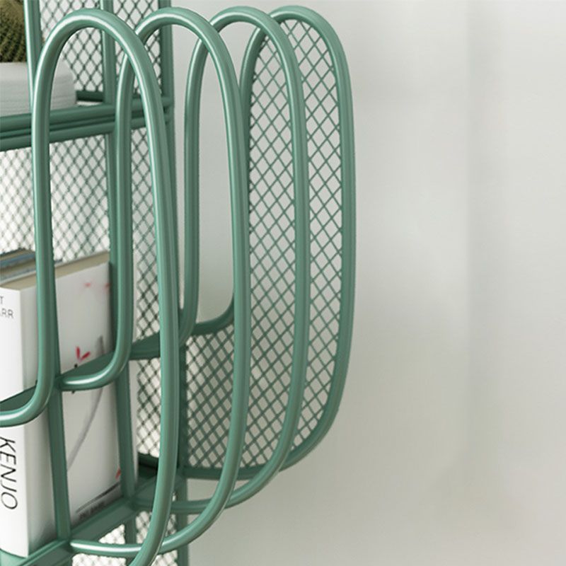 59"H Contemporary Style Bookcase Closed Back Metal Bookshelf for Home Office