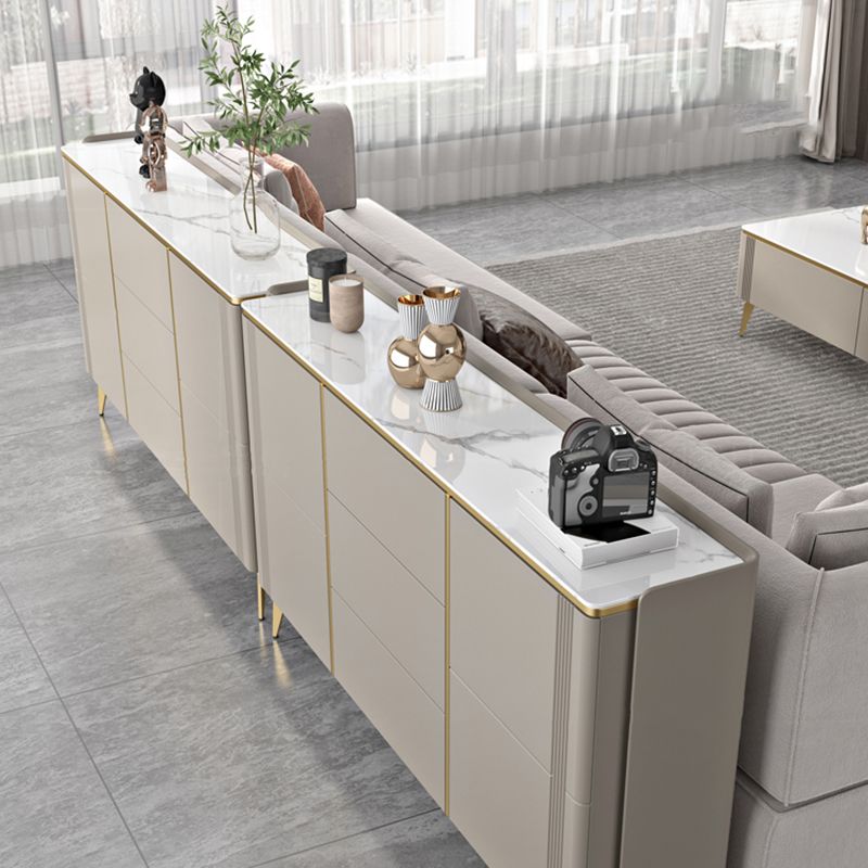 Classic Glam Storage Chest Stone Dresser with 3 Drawers , 12.87-inch Width