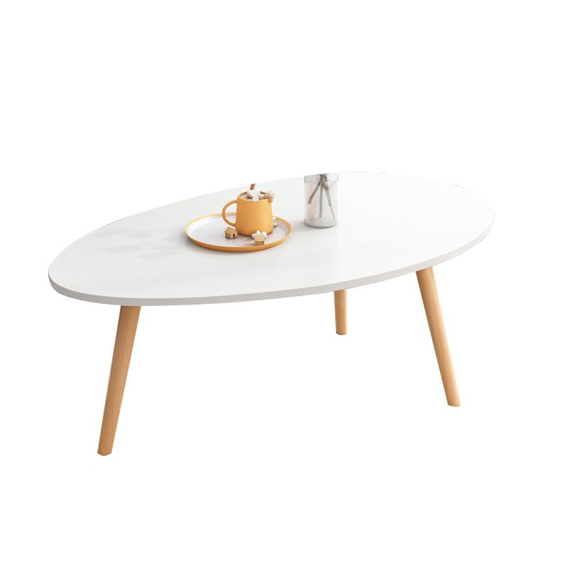Minimalistic Single Coffee Table Wood Contemporary Cocktail Table with Shelf