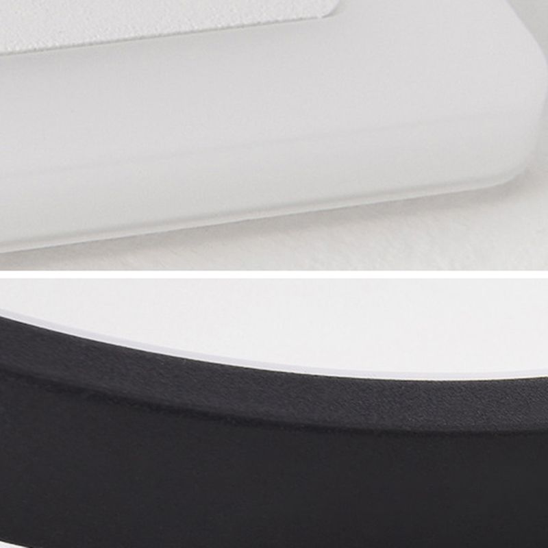 Geometric Aisle Ceiling Flush Mount Light Acrylic LED Simplicity Ceiling Mounted Light in Black-White