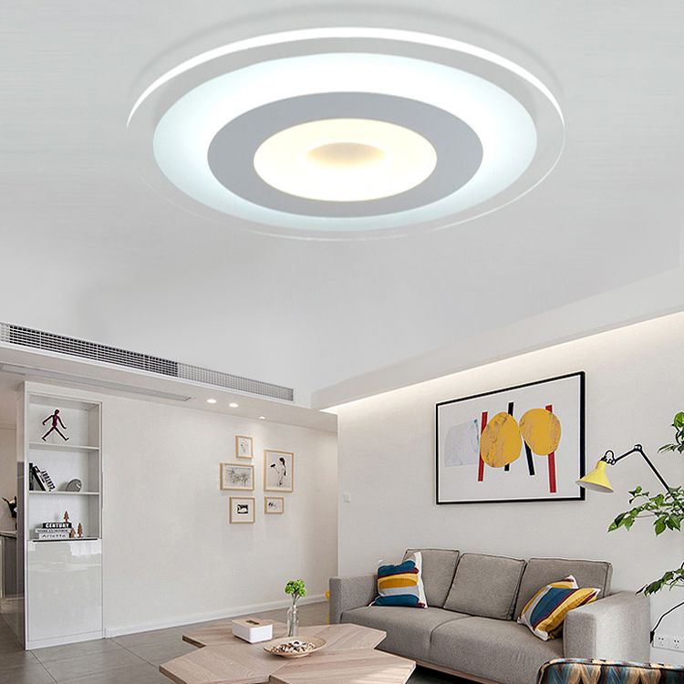 Circular Flush Mount Ceiling Lights Modern Acrylic Flushmount