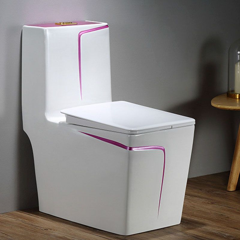 Simple Household Toilet Ceramic Siphon Jet Toilet with Pumping Mute Water-saving