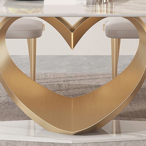 Luxury Sintered Stone Top Dining Set Rectangle 1/4/5/7/9 Pieces Dinette Table Set