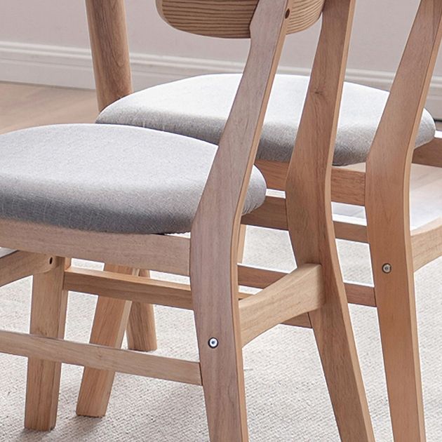 Cuisine contemporaine chaises à dos ouvert chaise latéral sans bras avec des jambes en bois