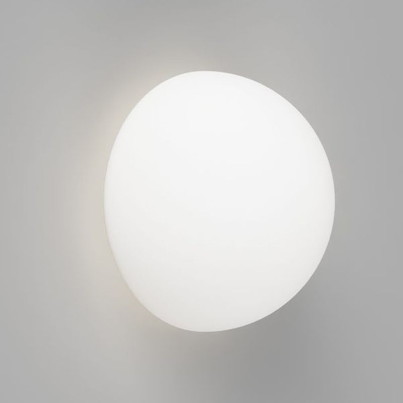 Modern White Wall Lamp Glass Wall Sconce Lighting for Bedroom