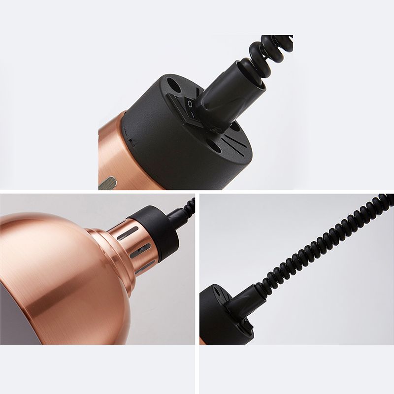 Retractable Bowl Shade Hanging Lighting Postmodern Metal 1 Bulb Restaurant Pendant Lamp