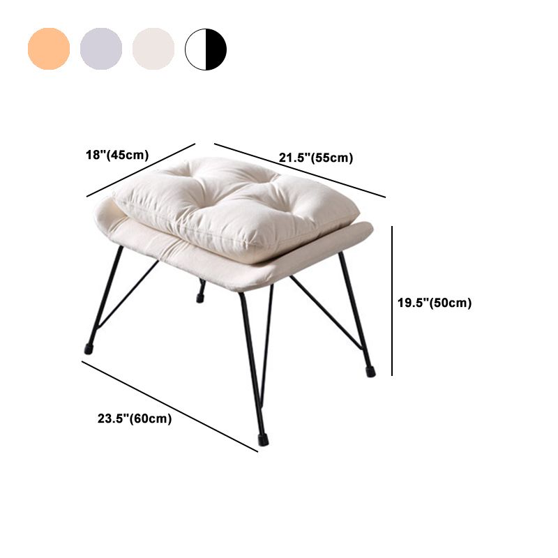 Style Single Rocker Chair Modern Iron Base Lazy Chair for Balcony and Bedroom