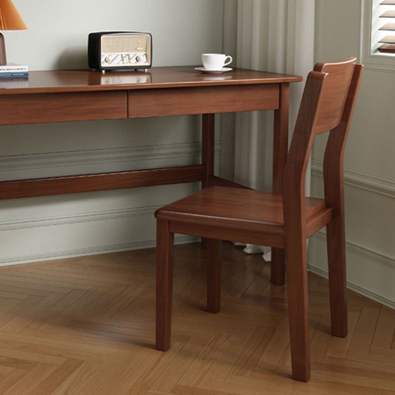 Modern Style Armless Dining Chair Wooden Frame Open Back Dining Chair for Dining Room