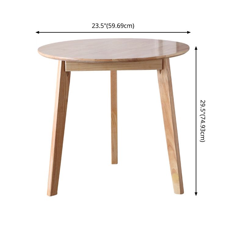 Modern Style Kitchen Dinette Set Solid Wood Top Dining Furniture Set with 3 Legs Base