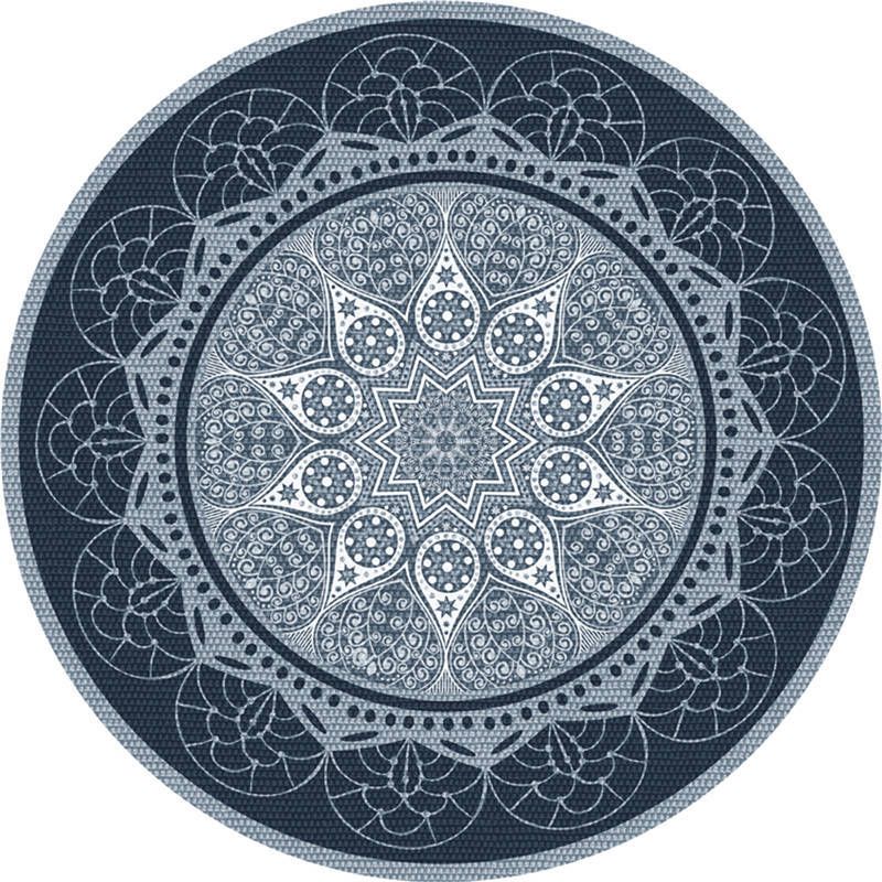 Moroccan Living Room Rug Multi-Color Flower Rug Polyester Machine Washable Stain Resistant Non-Slip Backing Area Carpet