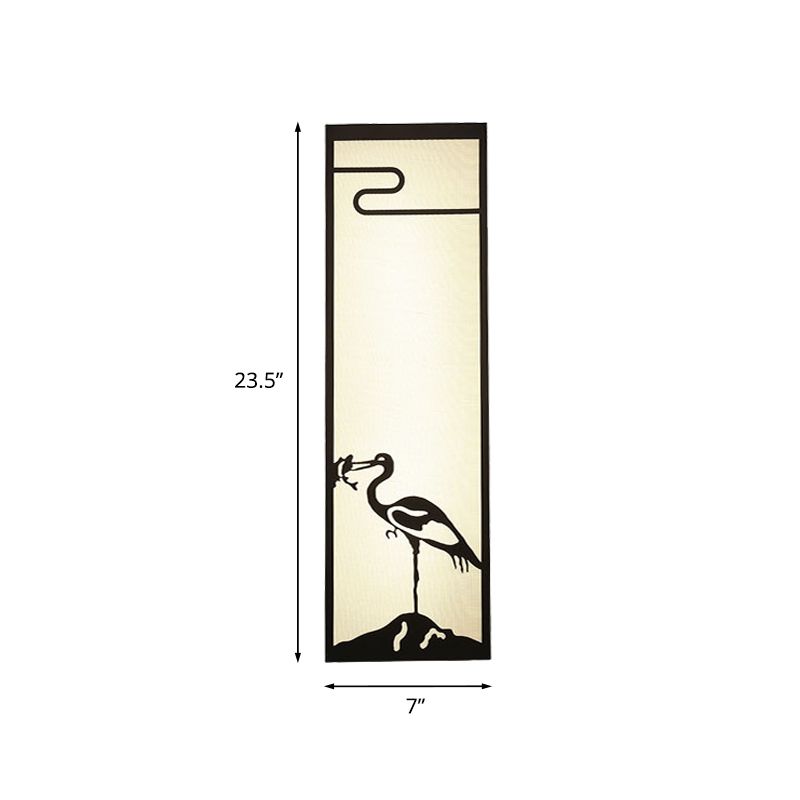 Coube à couches à 3 légers Mur de grue légère de style oriental clair