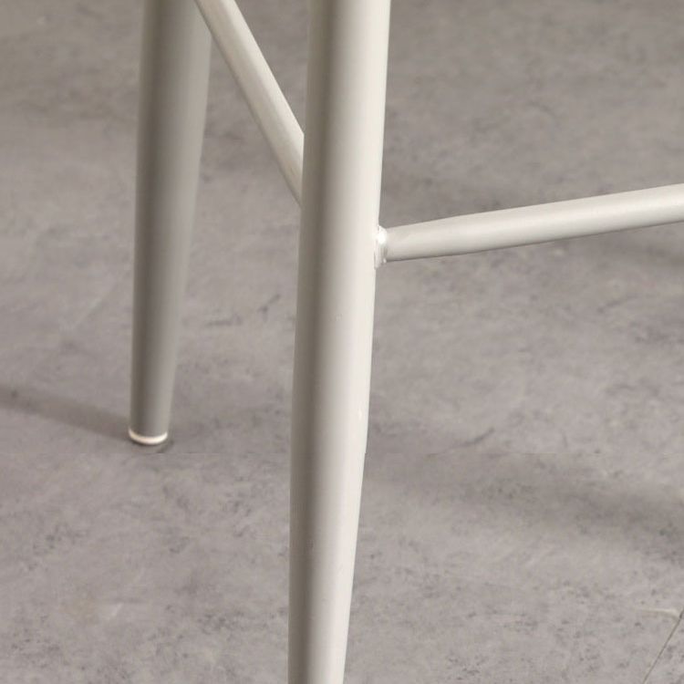 Milk Tea Shop Low Back Stool Scandinavian Matte Finish Plastic Barstool