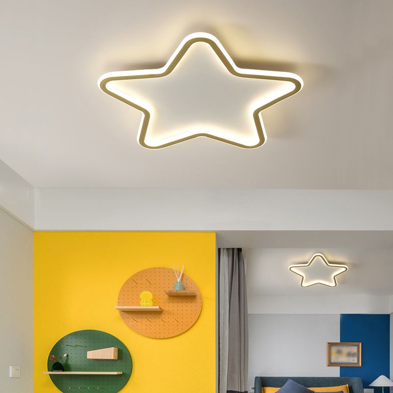 Frosted Aluminium LED Flush Mount in Modern Creative Style Silicone Starry Ceiling Light for Bedroom