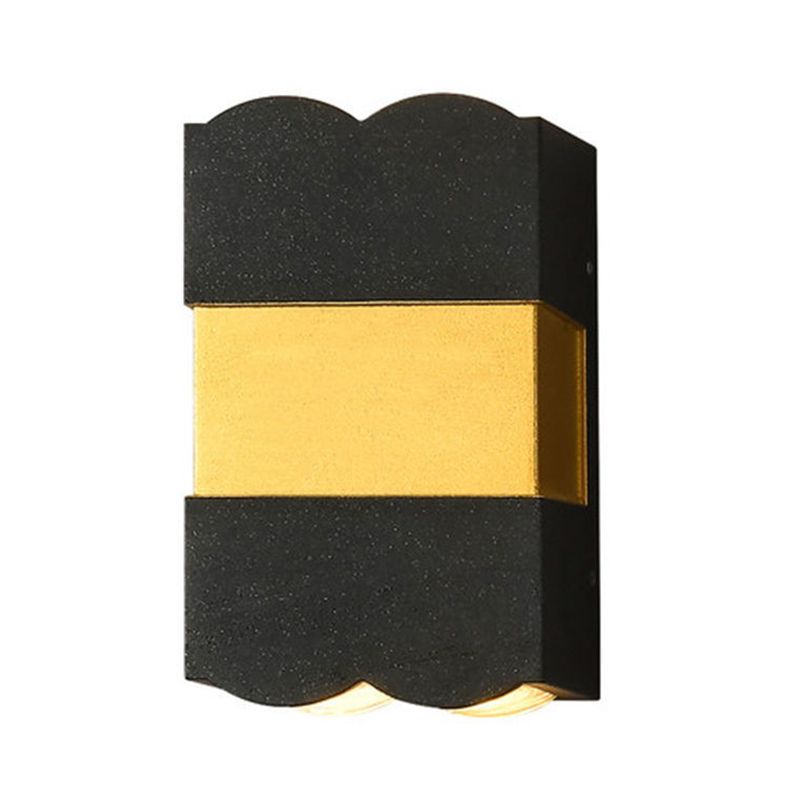 Modern Style Wall Lamp Metal 4 Lights Sconces in Black for Outdoor