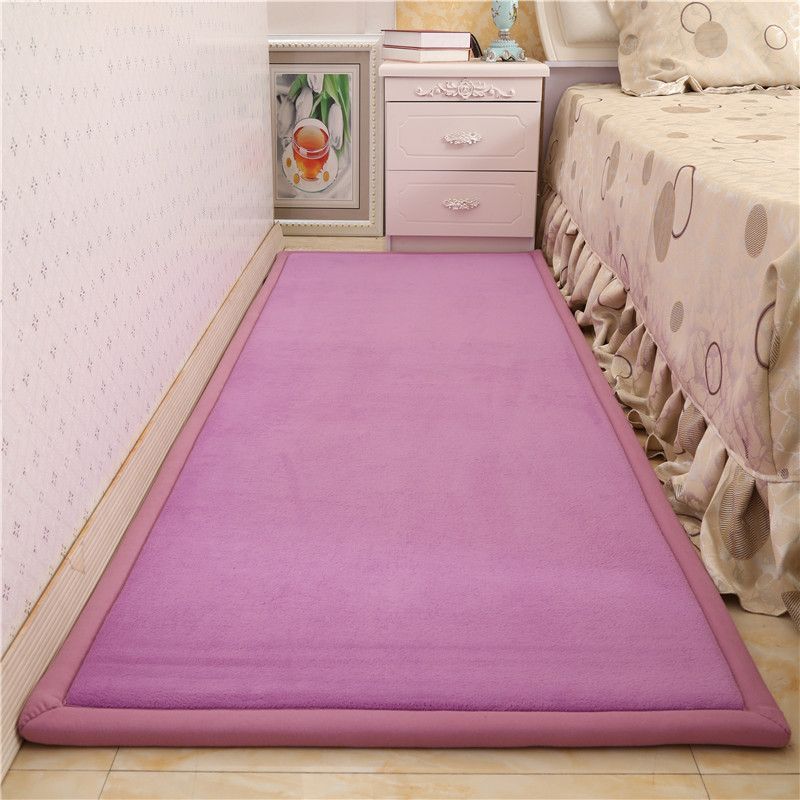 Modern Solid Color Rug Multi Colored Cotton Blend Rug Easy Care Pet Friendly Area Carpet for Living Room