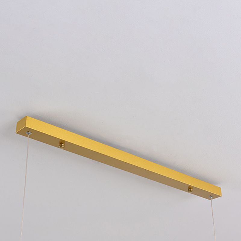Modern Aluminum Island Light Fixtures Geometry 2-Light Restaurant LED Hanging Lamps