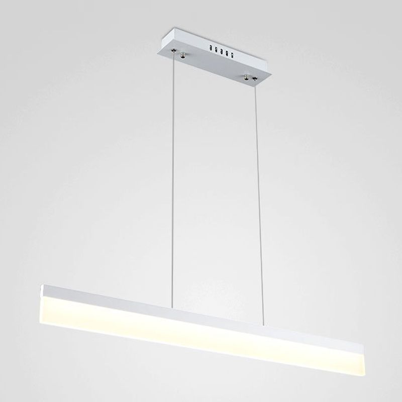 Modern Style Island Light White Acrylic Shade Hanging Lamp for Dining Room
