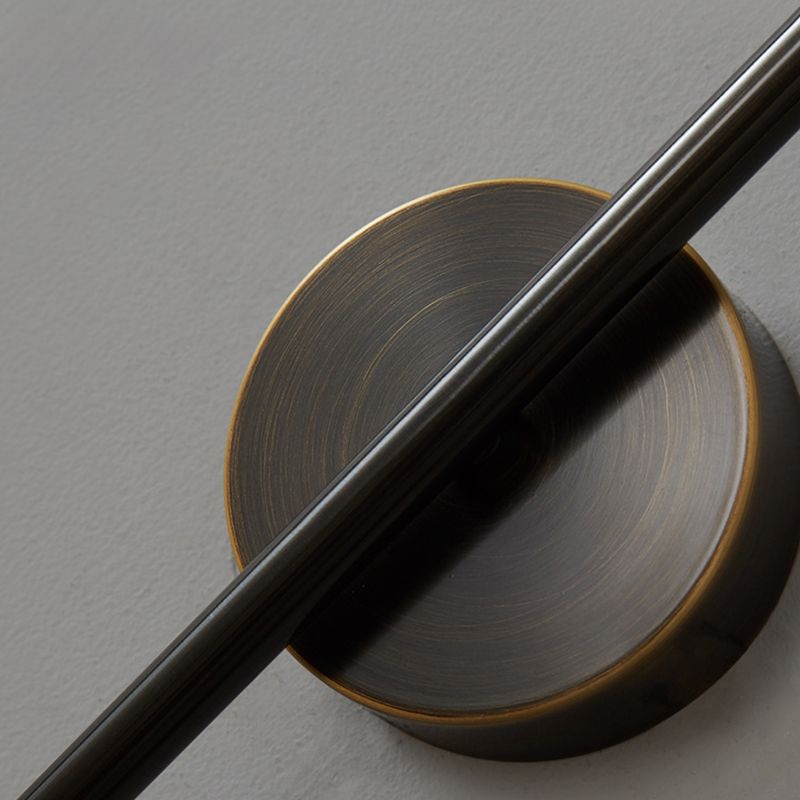 Post-Modern Wall Sconce Copper Sconce Light Fixture in Black and Gold for Bedroom