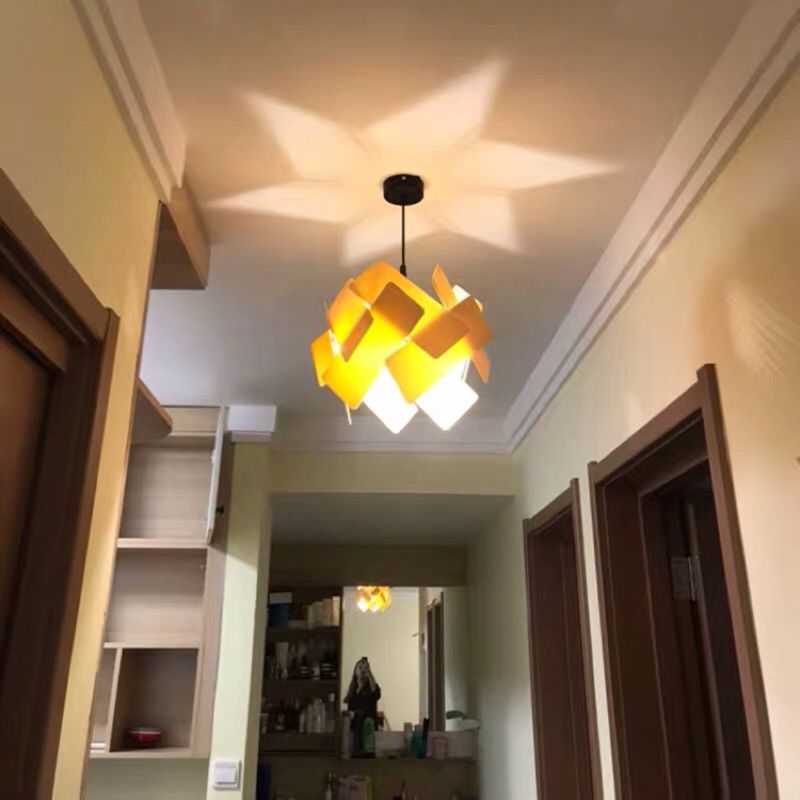 Nordic Style Ceiling Pendant Light Stacking Hanging Light Fixture with Acrylic Shade