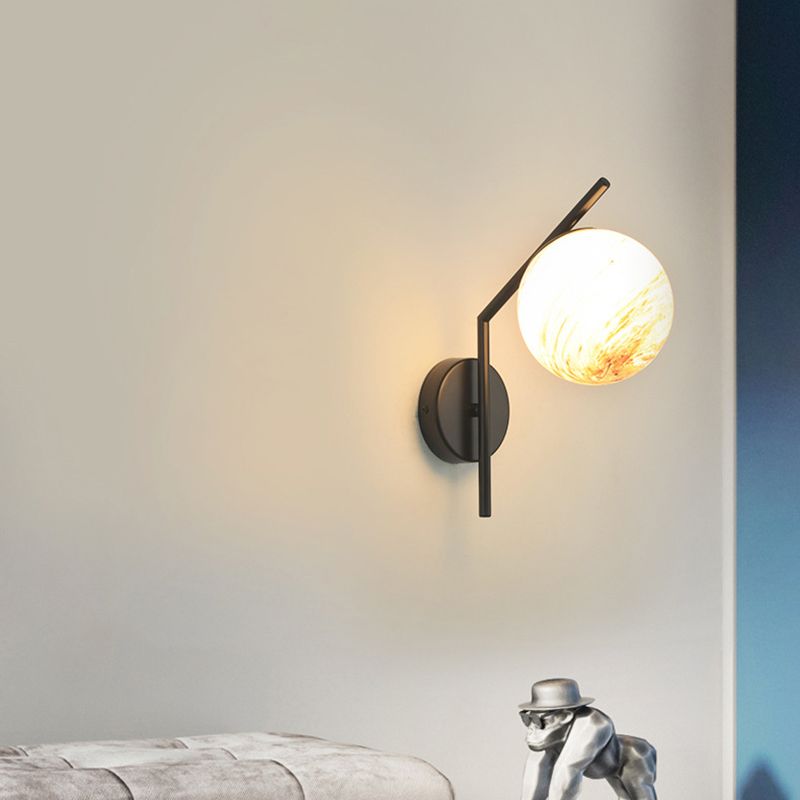Modernist Wall Sconce Globe Glass Wall Light Fixture for Dining Room