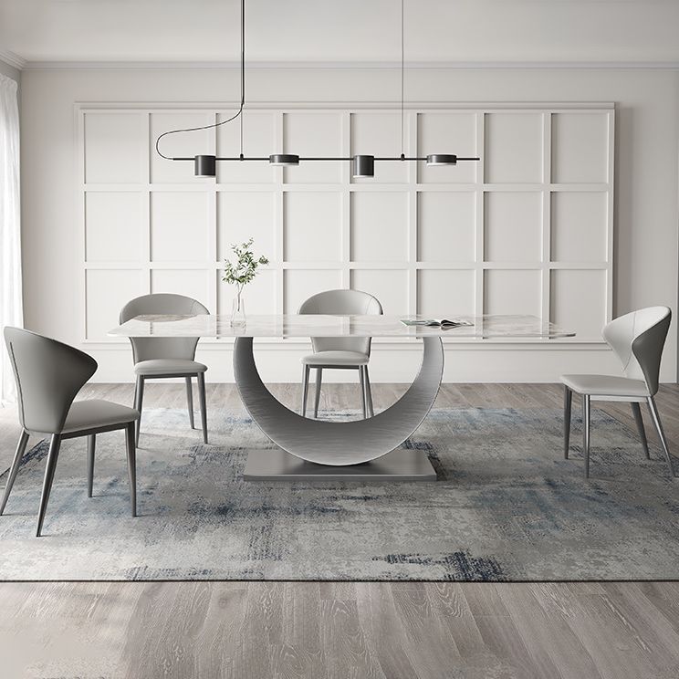 Designer Style Sintered Stone Dining Set Rectangle 1/3/4/5/7 Pieces Dinette Table Set