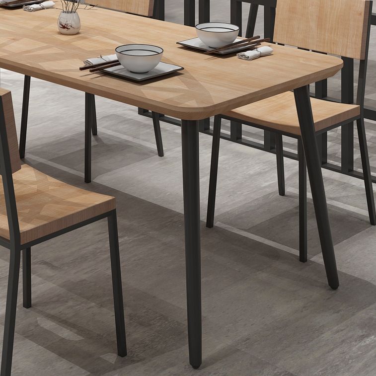 Industrial Dining Table Set 1/2/5 Pcs Solid Wood Top Dining Table and Chairs