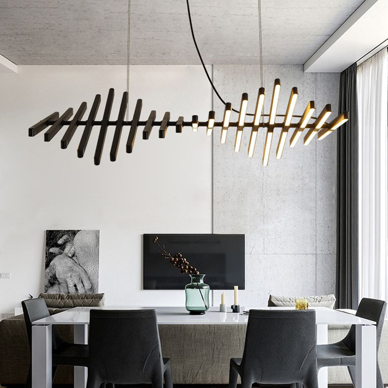 Modern LED Island Light Multi Lights Island Hanging Light with Acrylic Shade