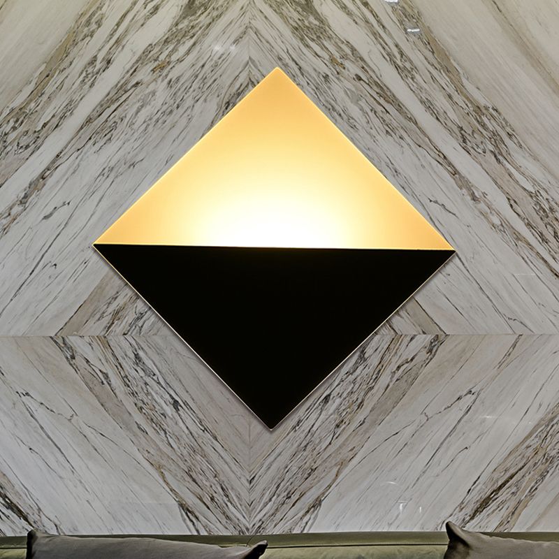 Lampada a parete a led da 8 "con tonalità acrilica ombra bianca/bianca a parete quadrata funce