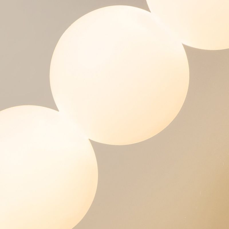 Contemporary Ball Shape Wall Light with Plastic Shade for Living Room