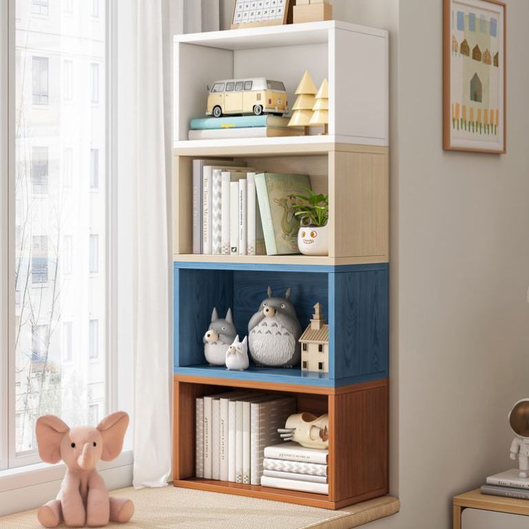 Open Back Modern Style Bookshelf 18"L Engineer Wood Bookshelf for Home Office