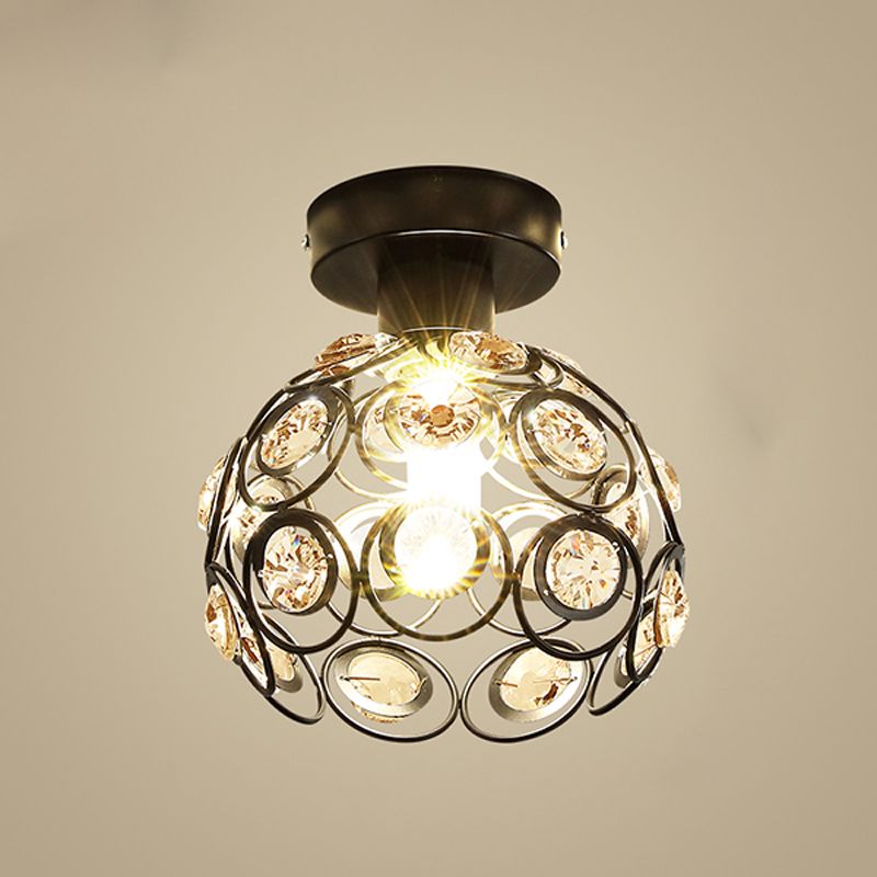 Eenvoud-stijl rond plafondgemonteerd armatuur Kristallen gangpad plafondgemonteerd licht