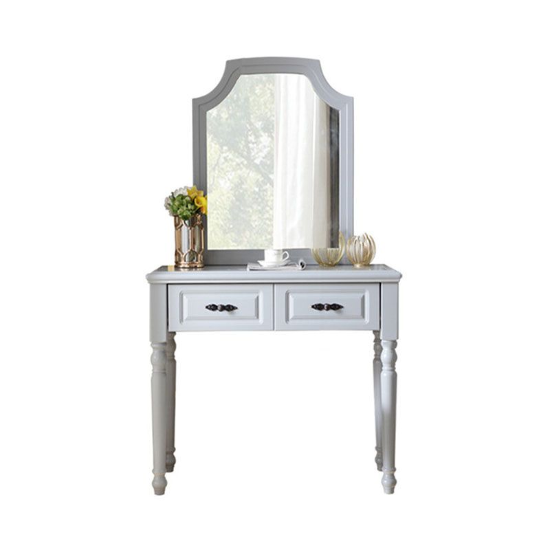 Bedroom Victorian Double Drawers Solid Wood Standing Make-up Vanity