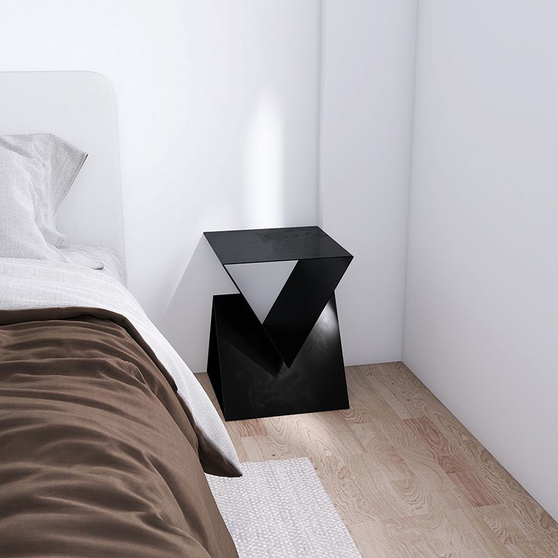 15" Wide Contemporary Corner Table Square Side Table with Storage