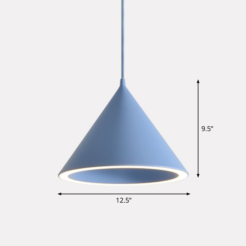 Aluminium Conic Pendant Light Nordic Style LED Plafond plafond pour salle à manger