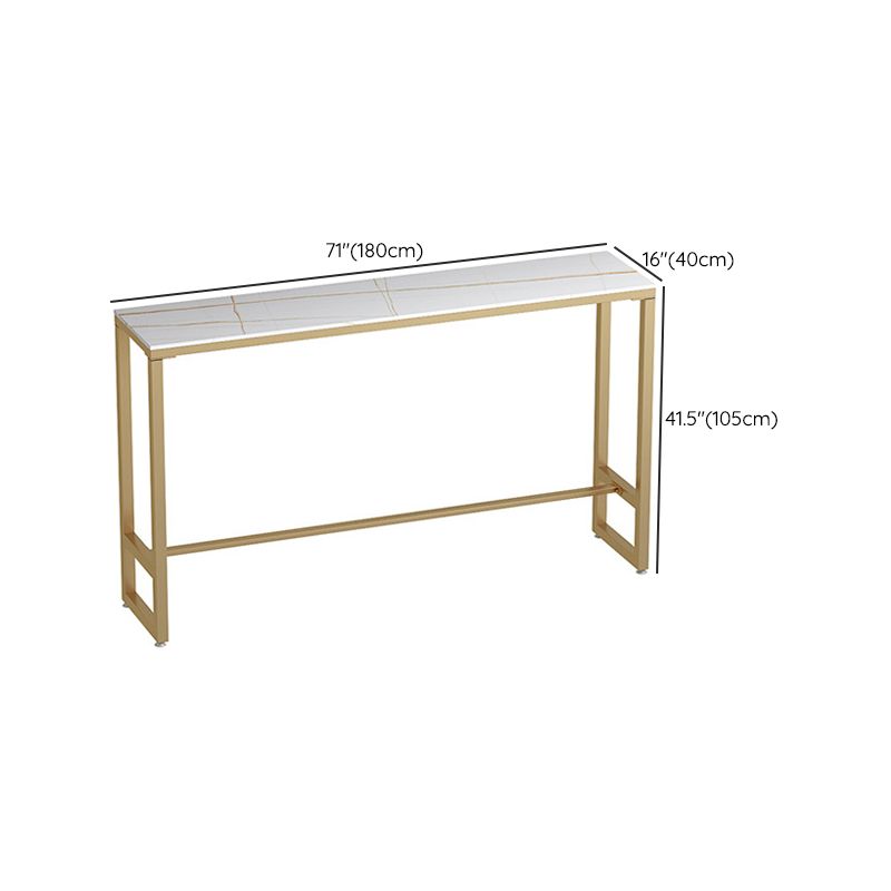 Modern Bar-height Table FauxMarble Top Bistro Bar Table for Patio Use