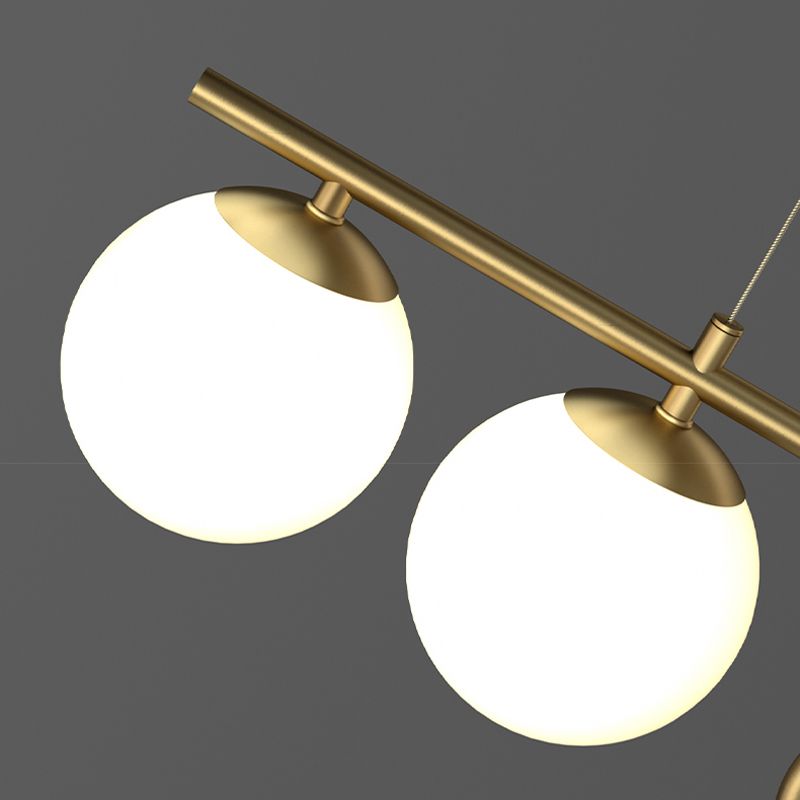 Modern Simple Hanging Lamp Glass Ball Shape Shade Island Light Fixture for Dining Table