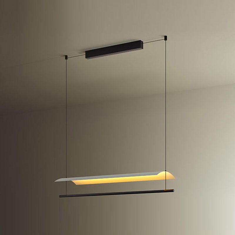 Moderne Geometry Island Leuchte weiße LED -Restaurant Hanging Lampe