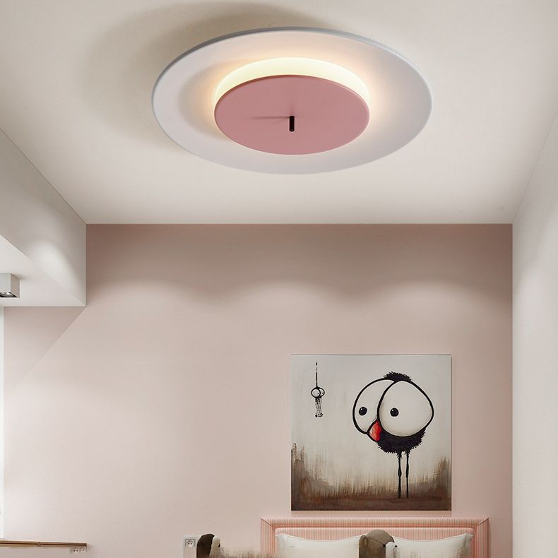 Cirkel Flush Light Fixtures Nordic Acrylic Ceiling Light Fixture voor Slaapkamer