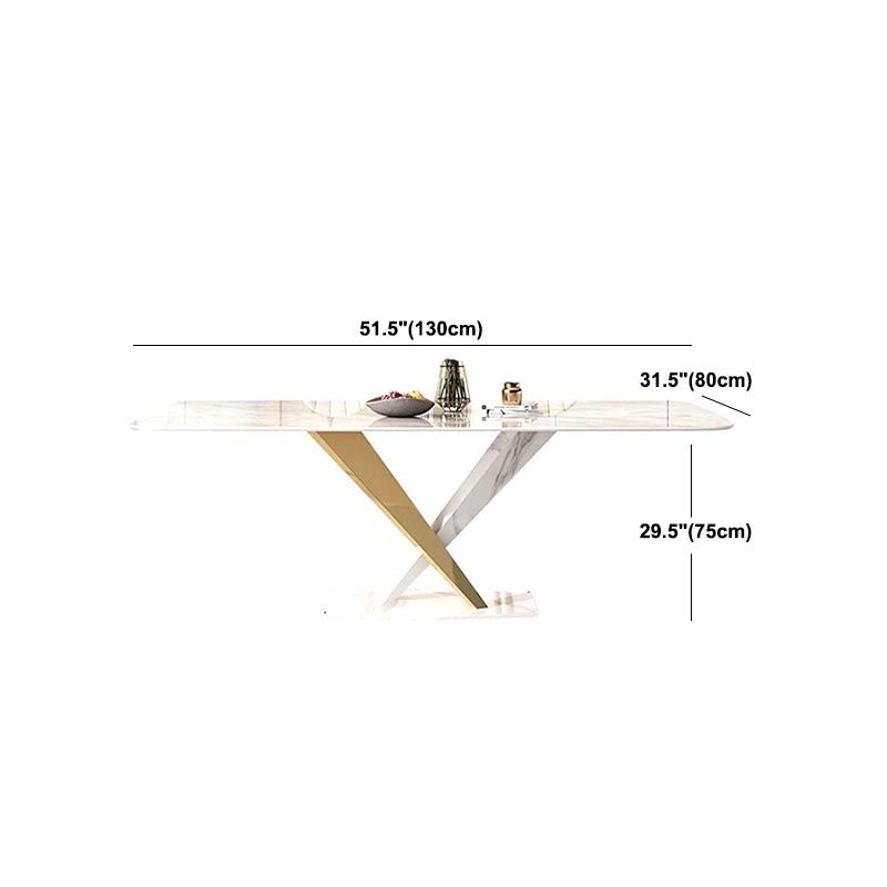 Glam Dining Table Set 1/2/5/7 Pcs Rectangle Dining Table with Upholstered Chairs