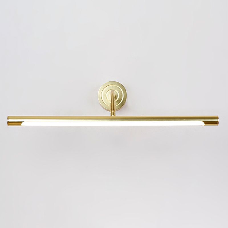 Linear Wall Light Fixture Modern Metal 1 Light Sconce Light in Gold